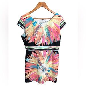 SANGRIA EUC Watercolor Floral Sheath Dress